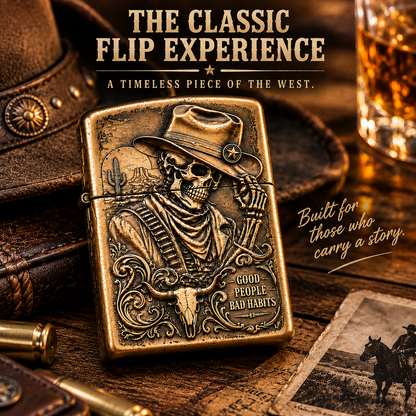 Skeleton Cowboy | Vintage Collector Lighter- BUY 2 FREE SHIPPING