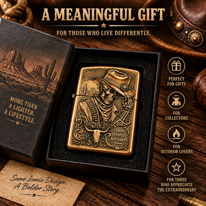 Skeleton Cowboy | Vintage Collector Lighter- BUY 2 FREE SHIPPING