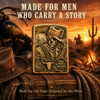 Skeleton Cowboy | Vintage Collector Lighter- BUY 2 FREE SHIPPING
