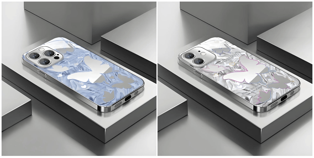 🔥Last Day 49% OFF-2025 Electroplating Anti-Drop Mirror Butterfly Apple Phone Case
