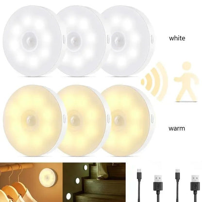 2/3/5 Pack 8LEDs Rechargeable Motion Sensor Night Lights
