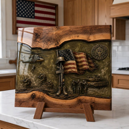 🎖️ Handcrafted Veteran Memorial Wooden Display Boards