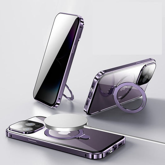 Double-sided Magnetic Suction Bracket Mobile Phone Case For iPhone 13/14 Full Series