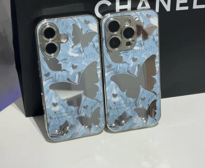🔥Last Day 49% OFF-2025 Electroplating Anti-Drop Mirror Butterfly Apple Phone Case