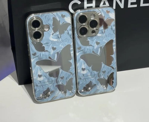 🔥Last Day 49% OFF-2025 Electroplating Anti-Drop Mirror Butterfly Apple Phone Case