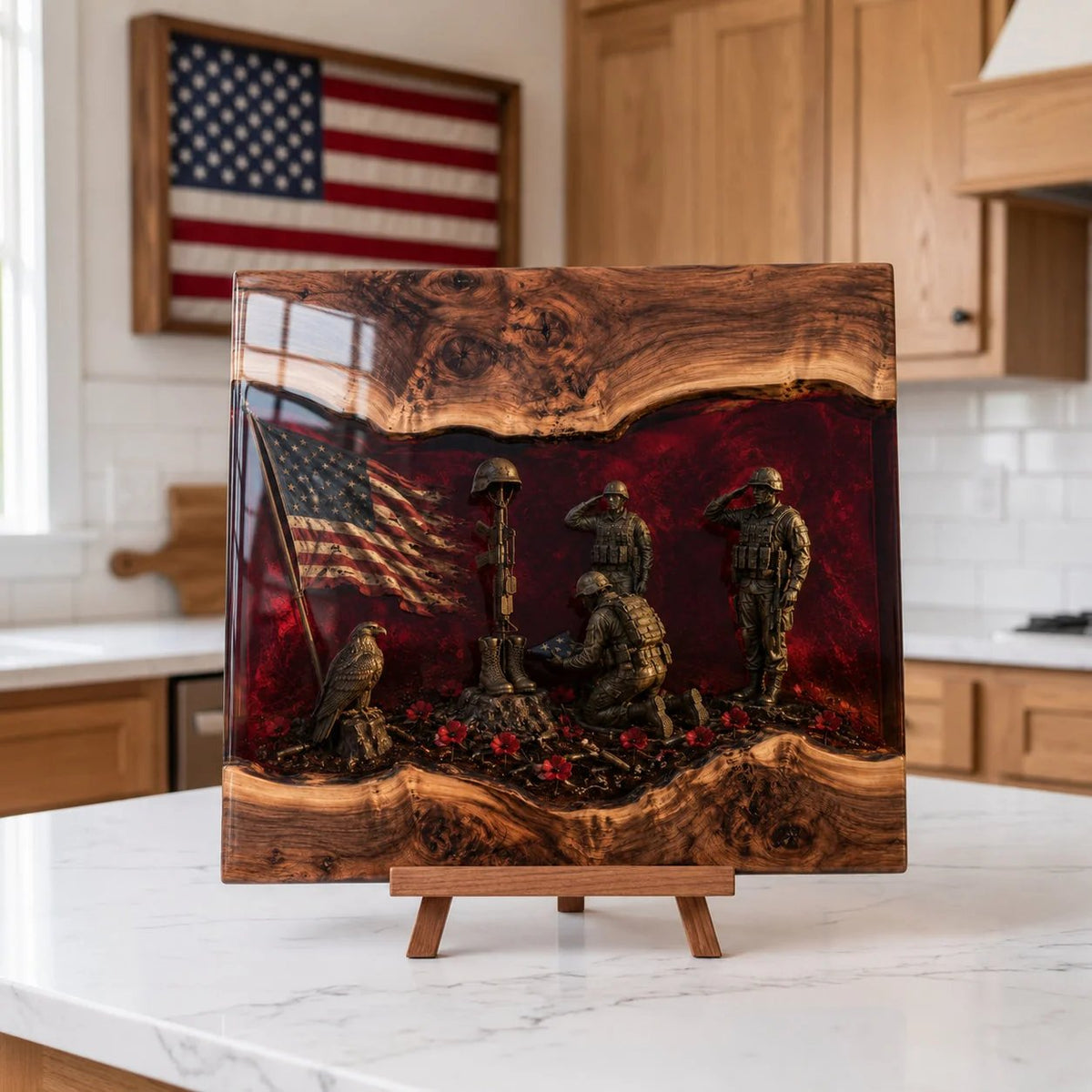 🎖️ Handcrafted Veteran Memorial Wooden Display Boards