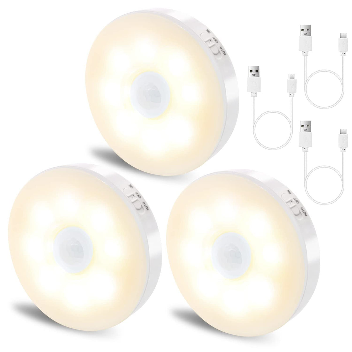 2/3/5 Pack 8LEDs Rechargeable Motion Sensor Night Lights