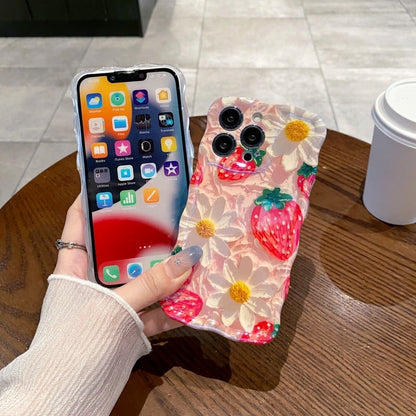 🔥Colorful Retro Oil Painting Print Flower Apple Phone Case