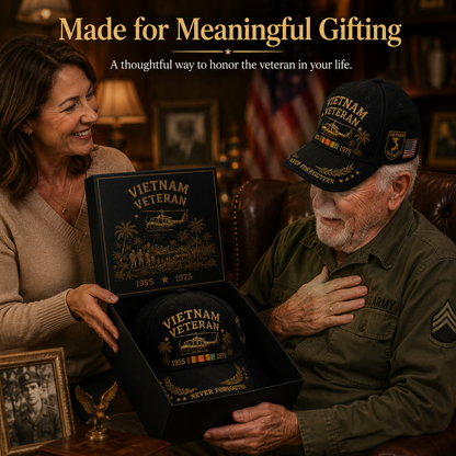 🇺🇸🎖️ Vietnam Veteran 1955–1975 Memorial Embroidered Cap- BUY 2 FREE SHIPPING