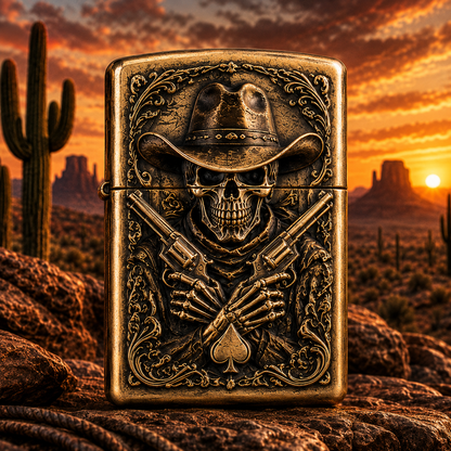 Skeleton Cowboy | Vintage Collector Lighter- BUY 2 FREE SHIPPING