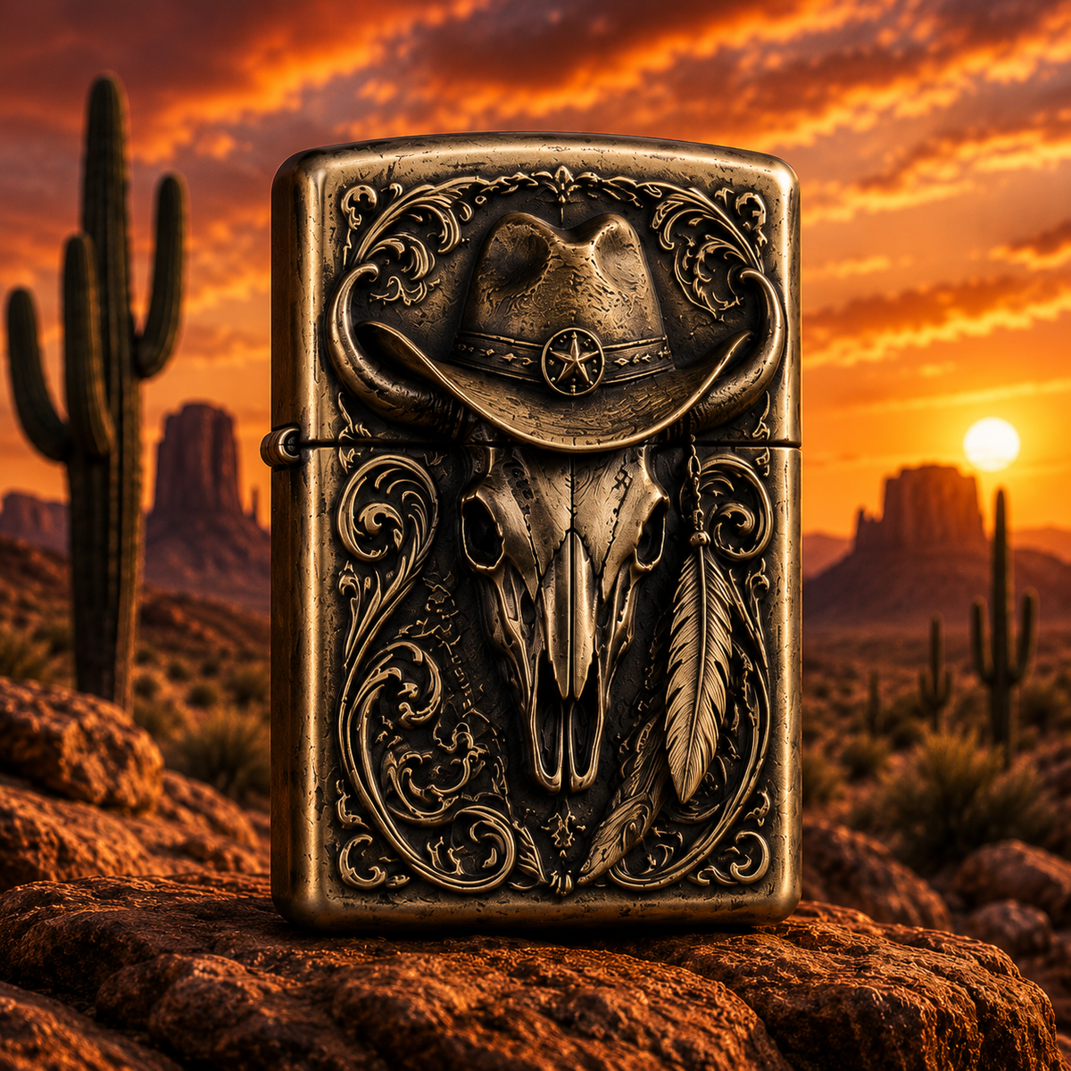 Skeleton Cowboy | Vintage Collector Lighter- BUY 2 FREE SHIPPING