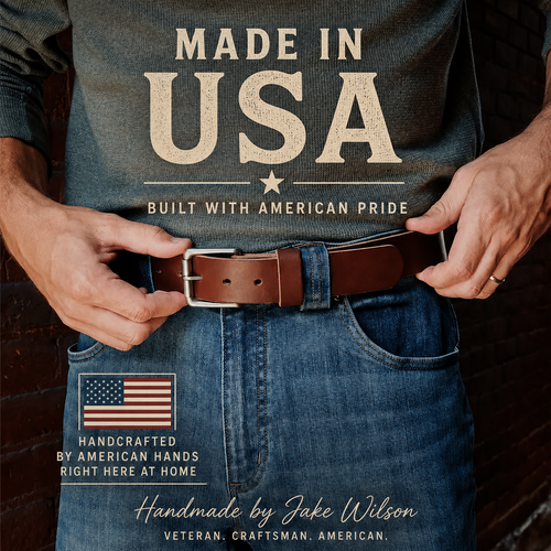 100% Handmade Full-grain Buffalo Leather Belt ( 𝐇𝐚𝐧𝐝𝐦𝐚𝐝𝐞®) - BUY 2 FREE SHIPPING