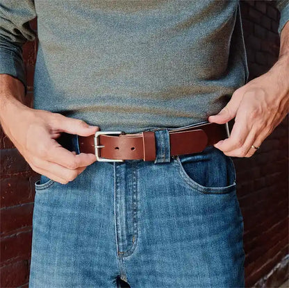 100% Handmade Full-grain Buffalo Leather Belt ( 𝐇𝐚𝐧𝐝𝐦𝐚𝐝𝐞®) - BUY 2 FREE SHIPPING