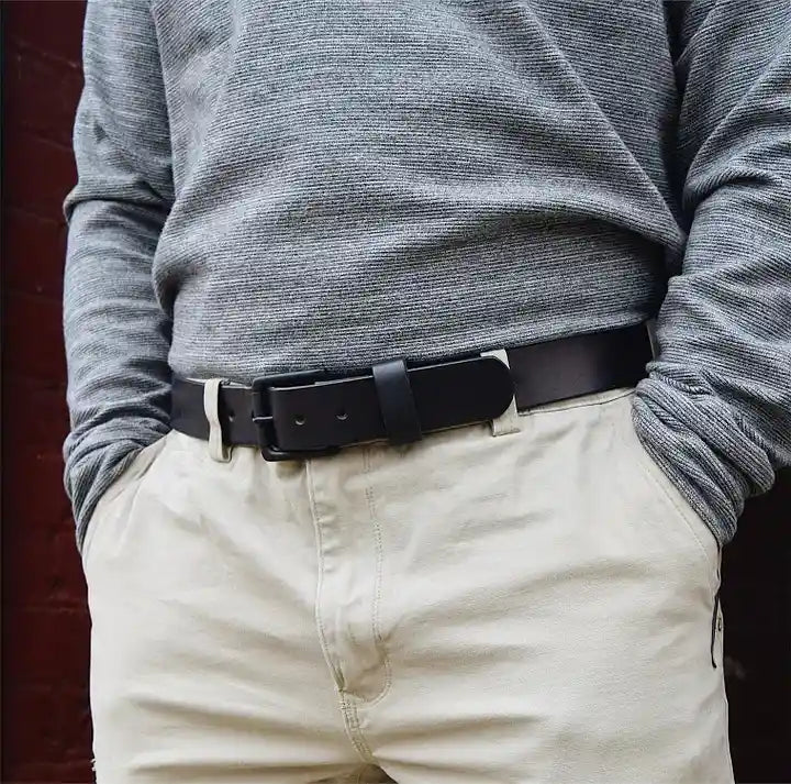100% Handmade Full-grain Buffalo Leather Belt ( 𝐇𝐚𝐧𝐝𝐦𝐚𝐝𝐞®) - BUY 2 FREE SHIPPING