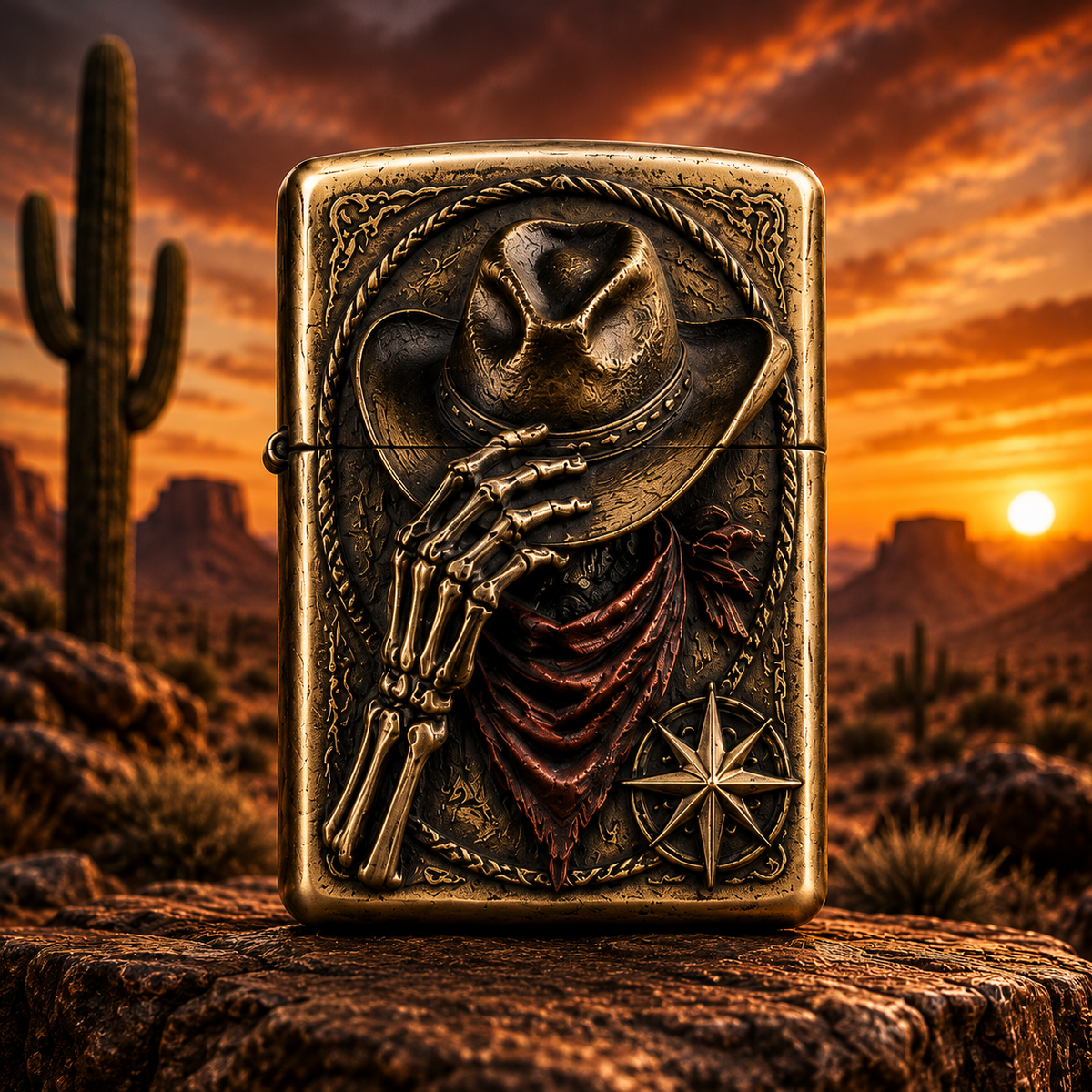 Skeleton Cowboy | Vintage Collector Lighter- BUY 2 FREE SHIPPING