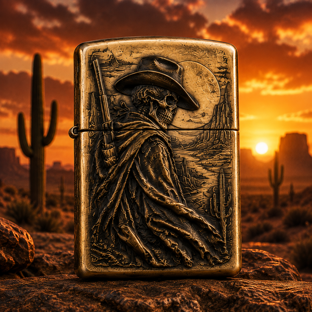 Skeleton Cowboy | Vintage Collector Lighter- BUY 2 FREE SHIPPING