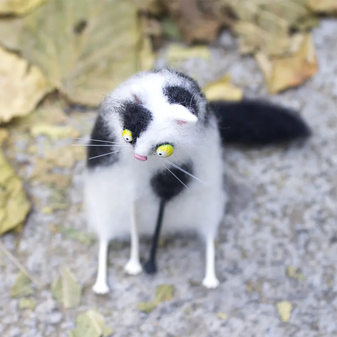 🔥Hot Sale 49% OFF🌟🐭👀Handmade Wool Felt Big-Eyed Panicked Weirdo — Quirky Plush Pal🧶