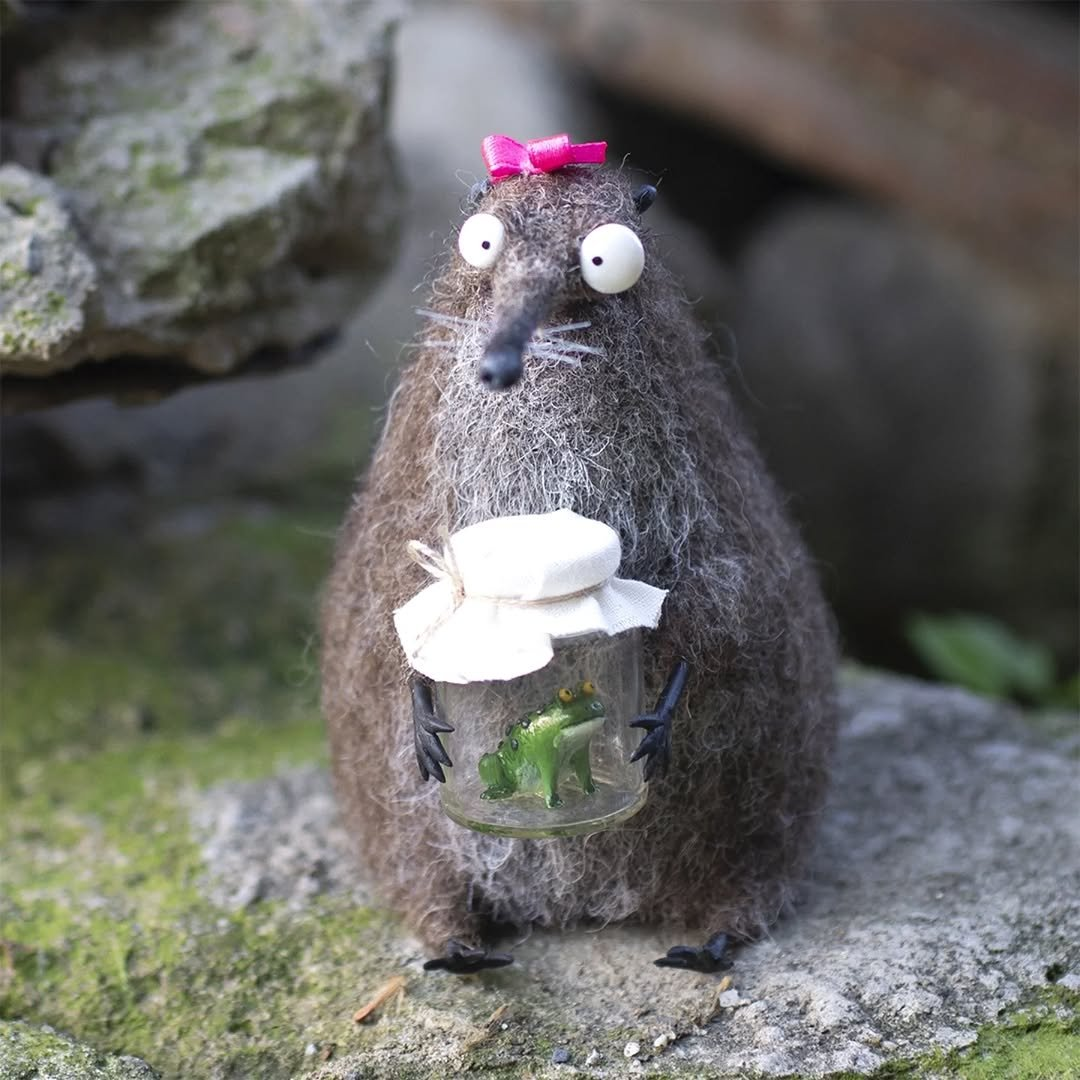 🔥Hot Sale 49% OFF🌟🐭👀Handmade Wool Felt Big-Eyed Panicked Weirdo — Quirky Plush Pal🧶