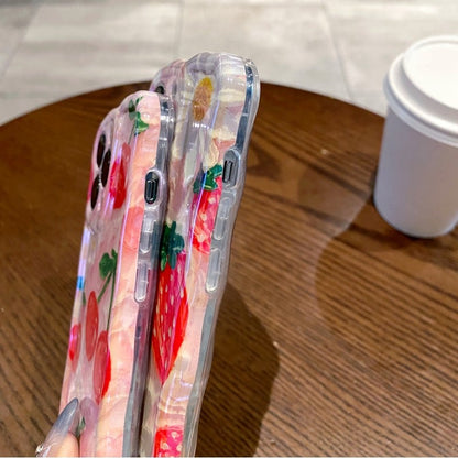 🔥Colorful Retro Oil Painting Print Flower Apple Phone Case