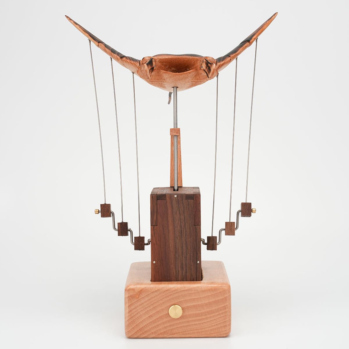🦈Handmade Wooden Bionic Manta Rayy Dynamic Model, Mechanical Transmission Marine Biological, Desktop Relaxation Decor Gift