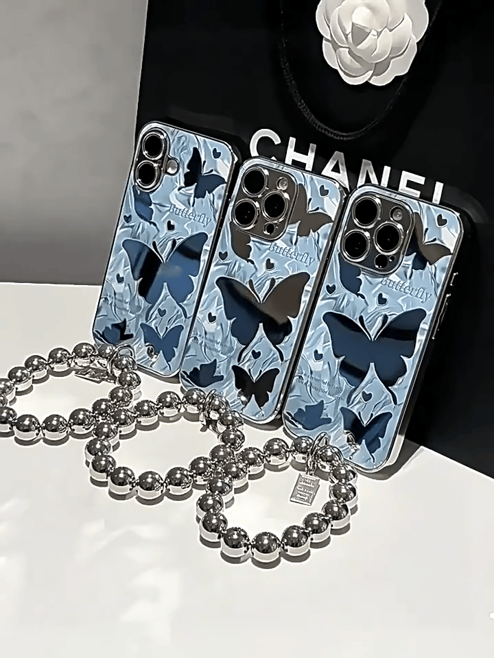 🔥Last Day 49% OFF-2025 Electroplating Anti-Drop Mirror Butterfly Apple Phone Case