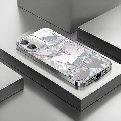 🔥Last Day 49% OFF-2025 Electroplating Anti-Drop Mirror Butterfly Apple Phone Case
