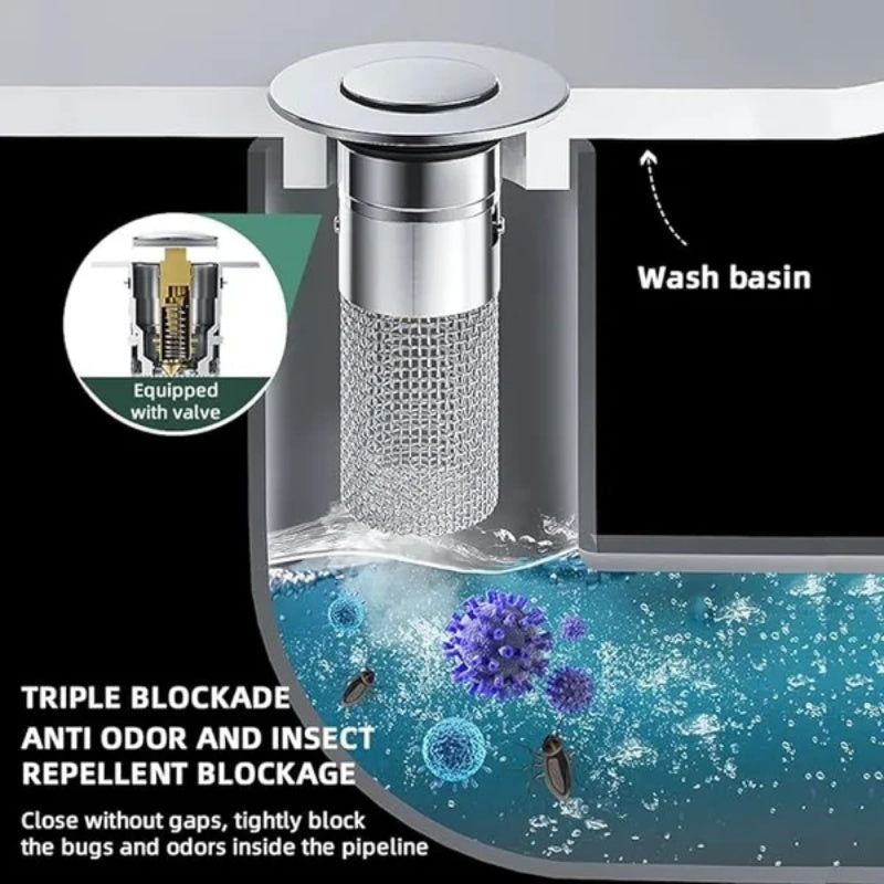 ⏳Time-Limited Special⏰Stainless Steel Floor Drain Filter – Stop Hair Clogs Before They Start