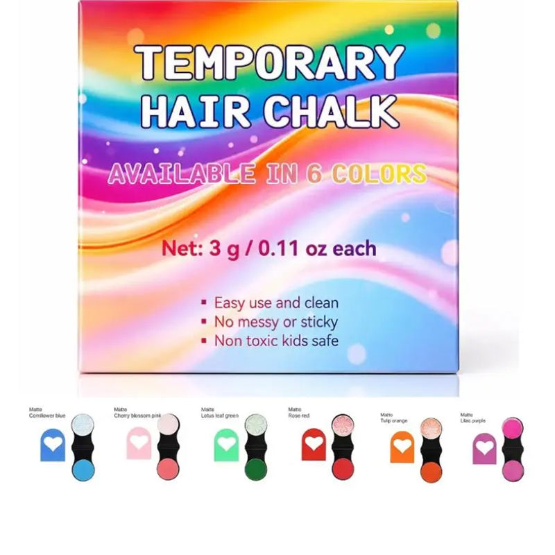 🔥 Magic Hair Chalk Set for Girls – Create Fun Temporary Hair Colors in Seconds