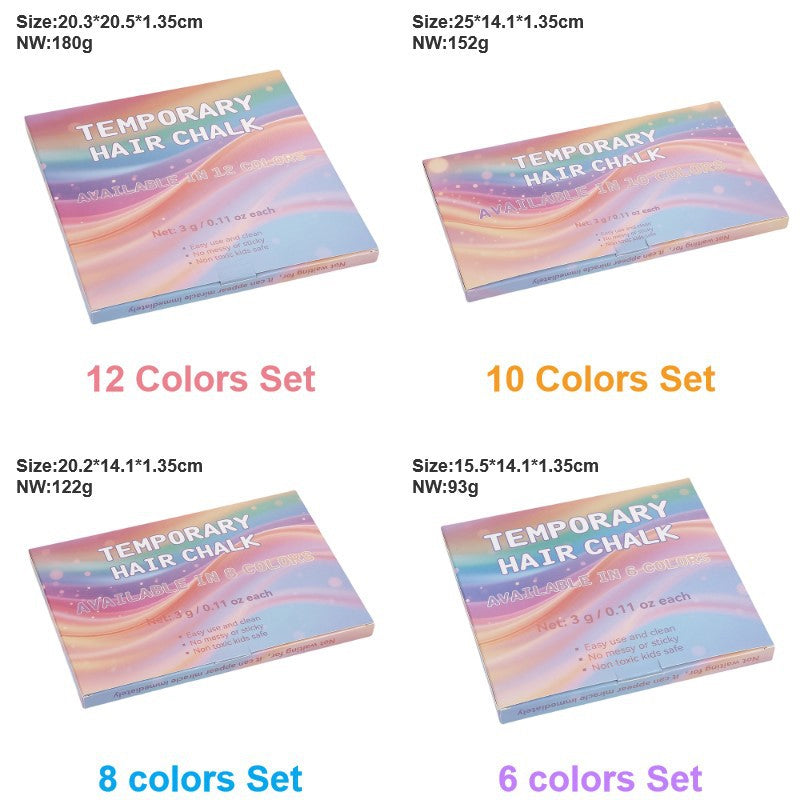🔥 Magic Hair Chalk Set for Girls – Create Fun Temporary Hair Colors in Seconds